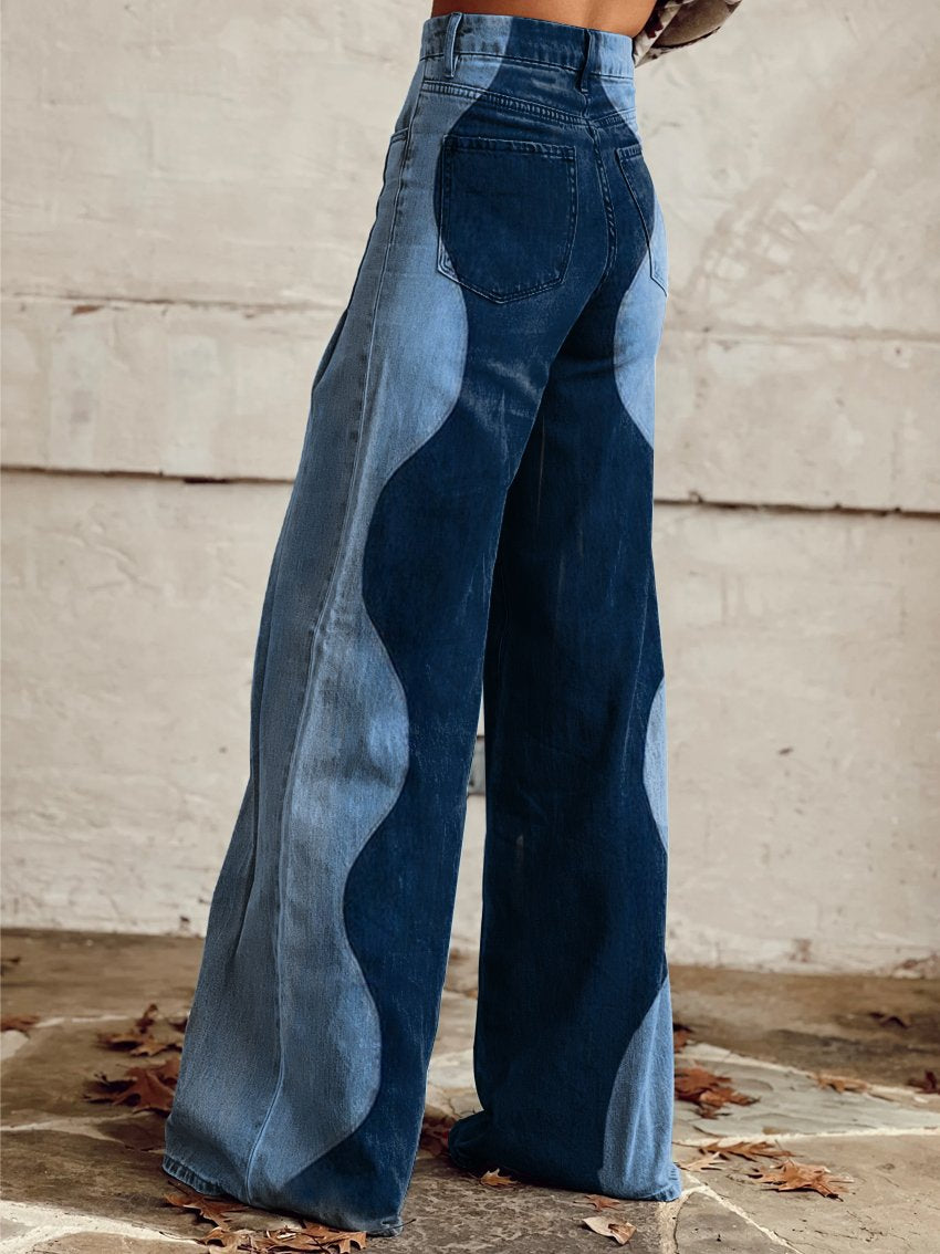 Willow | Retro Color-Block Jeans