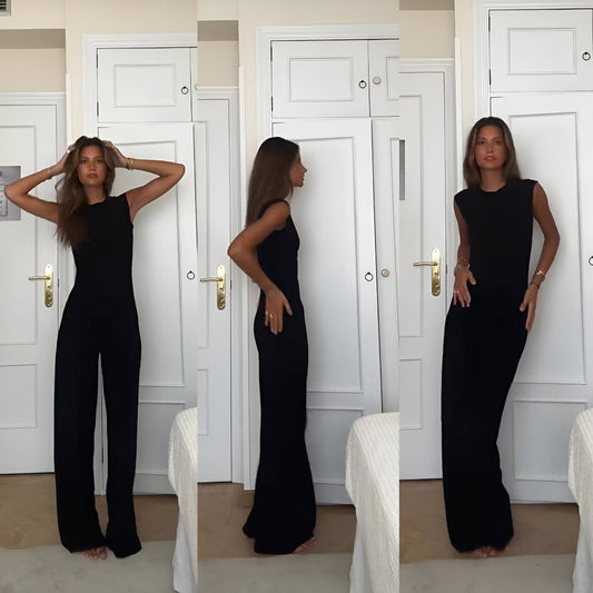 Mono elegant sleeveless jumpsuit