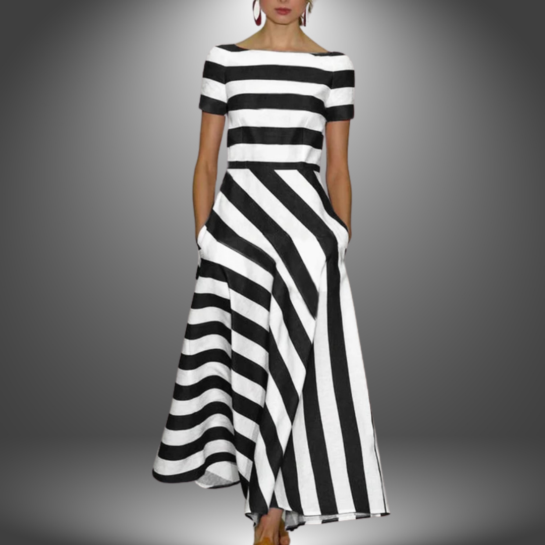 Amalia | Handmade Striped Maxi Dress