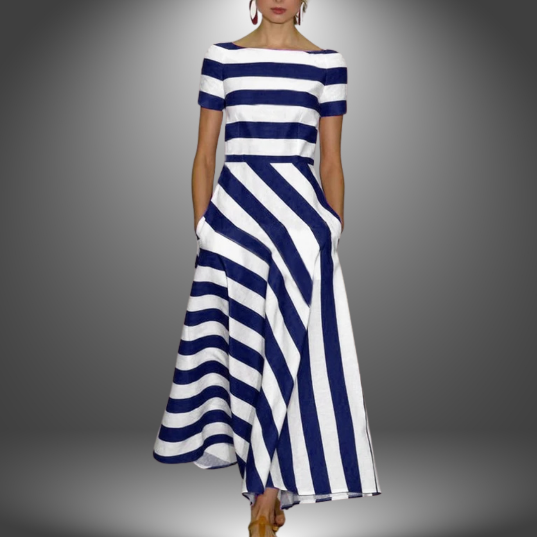 Amalia | Handmade Striped Maxi Dress
