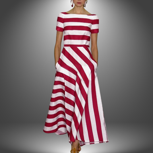 Amalia | Handmade Striped Maxi Dress
