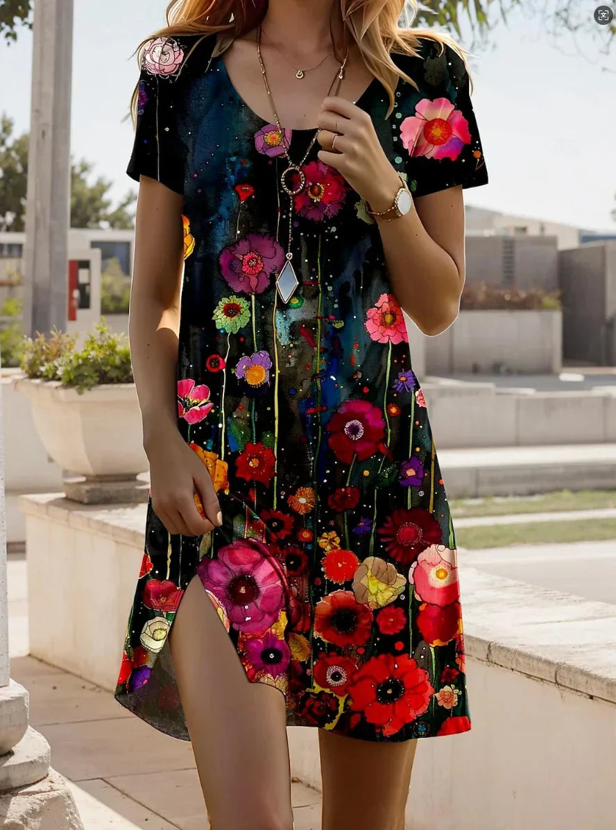 Linnea – Trendy Printed Short Dress