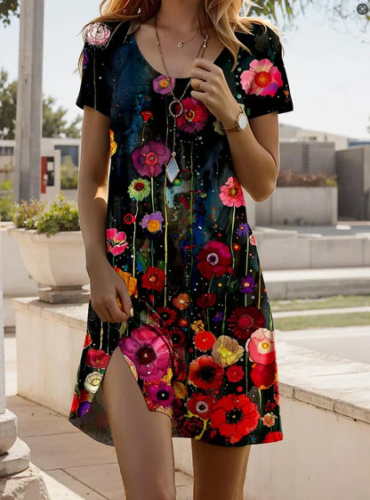 Linnea – Trendy Printed Short Dress