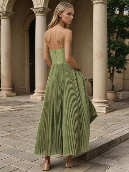 Isabella | Pleated Tulle Midi Dress