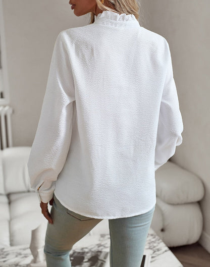 Aurora - Long-sleeved shirt with ruffles