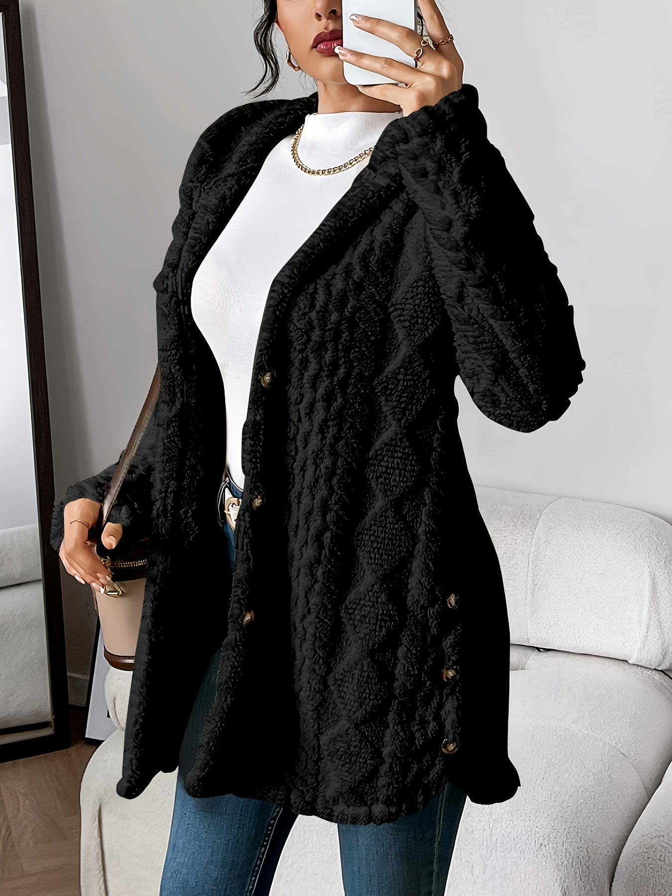 Dana | Plush Hooded Cardigan