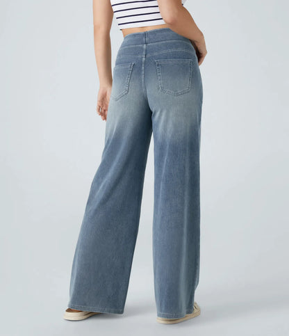 High-Waisted Stretch Trousers