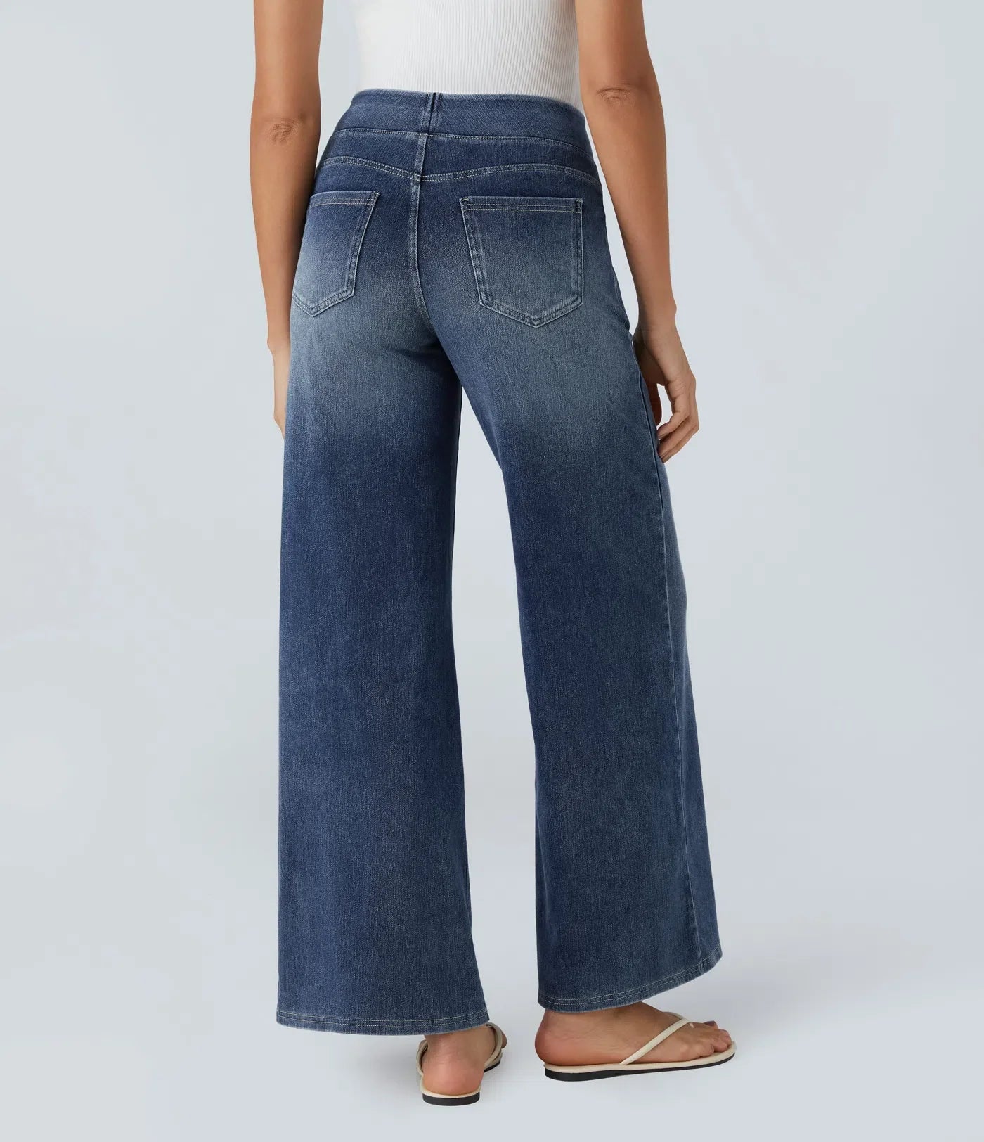 High-Waisted Stretch Trousers