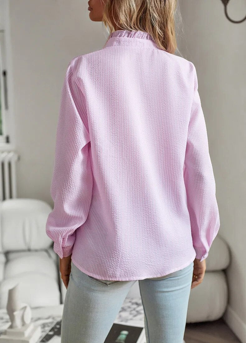 Aurora - Long-sleeved shirt with ruffles