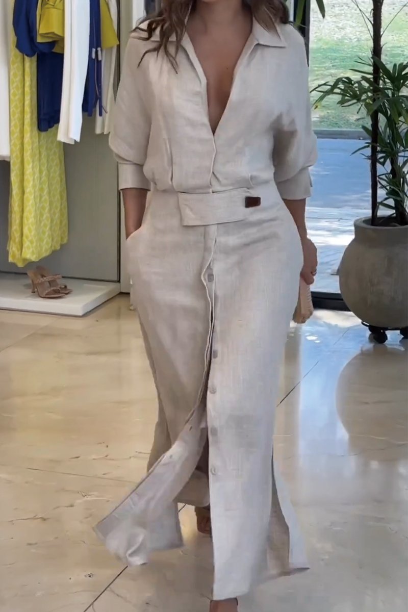 Jeanette | Maxi Dress with V-Neckline