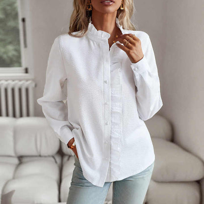 Aurora - Long-sleeved shirt with ruffles